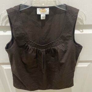 Talbots Women's Brown Sleeveless Top Size 4